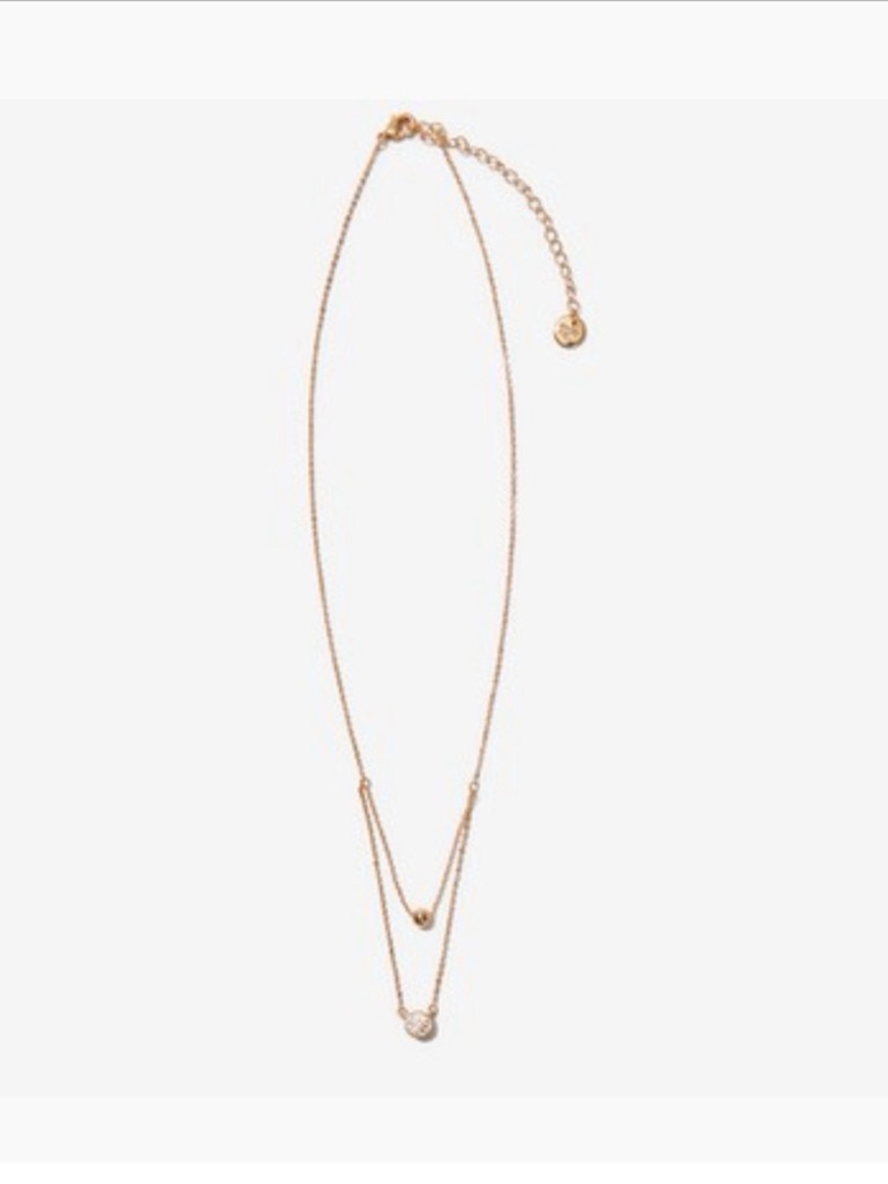 Marlyn Schiff Delicate Rose Gold Layered Pendant Necklace
